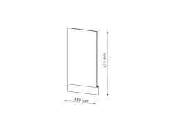 Einbauküchen<Vicco Frontblende Fame-Line Goldkraft /Weiß 45 cm ohne Arbeitsplatte