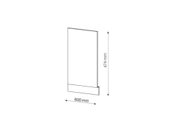 Vicco Frontblende Fame-Line Hochglanz/Goldkraft Eiche 60 cm ohne Arbeitsplatte< Einbauküchen
