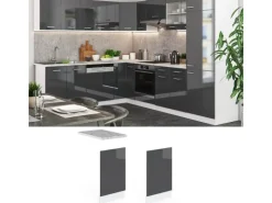 Vicco Frontblende R-Line Hochglanz/Weiß 45 cm ohne Arbeitsplatte Anthrazit