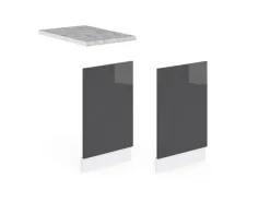 Vicco Frontblende R-Line Hochglanz/Weiß 45 cm ohne Arbeitsplatte Anthrazit