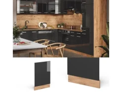 Discount Vicco Frontblende R-Line Hochglanz/Goldkraft Eiche 45 cm ohne Arbeitsplatte Anthrazit
