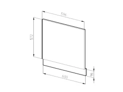 Einbauküchen<Vicco Frontblende R-Line Hochglanz/Weiß 60 cm ohne Arbeitsplatte