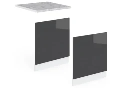 Einbauküchen<Vicco Frontblende R-Line Hochglanz/Weiß 60 cm ohne Arbeitsplatte
