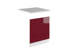 Vicco Frontblende R-Line Bordeaux Hochglanz/Weiß 60 cm ohne Arbeitsplatte< Einbauküchen