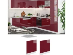 Vicco Frontblende R-Line Bordeaux Hochglanz/Weiß 60 cm ohne Arbeitsplatte< Einbauküchen