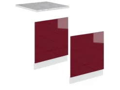 Vicco Frontblende R-Line Bordeaux Hochglanz/Weiß 60 cm ohne Arbeitsplatte< Einbauküchen