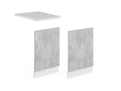Einbauküchen<Vicco Frontblende R-Line Geschirrspüler Fronttür /Weiß 45 cm ohne Arbeitsplatte