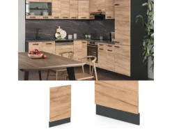 Outlet Vicco Frontblende R-Line Goldkraft /Anthrazit 45 cm ohne Arbeitsplatte Eiche