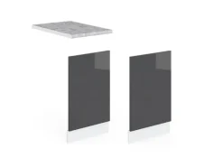 Online Vicco Frontblende R-Line Geschirrspüler Fronttür Hochglanz/Weiß 45 cm AP Eiche Anthrazit