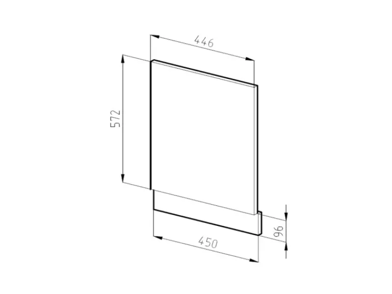 Einbauküchen<Vicco Frontblende R-Line Geschirrspüler Fronttür Landhaus/ 45 cm ohne Arbeitsplatte