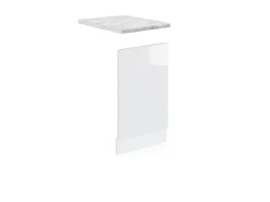 Clearance Vicco Frontblende R-Line Geschirrspüler Fronttür Hochglanz/ 45 cm AP Marmor Weiß