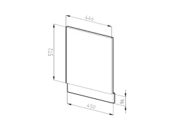 Clearance Vicco Frontblende R-Line Geschirrspüler Fronttür Hochglanz/ 45 cm AP Marmor Weiß