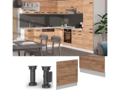 Vicco Frontblende R-Line Geschirrspüler Fronttür Goldkraft 60 cm ohne Arbeitsplatte< Kücheninseln|Einbauküchen