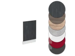 Discount Vicco Frontblende R-Line Geschirrspüler Fronttür Schwarz Beton/Weiß 45 cm AP Marmor Beton Anthrazit