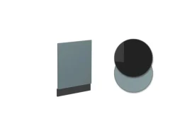 Einbauküchen<Vicco Frontblende R-Line Geschirrspüler Fronttür Blau-Grau/Anthrazit AP Marmor