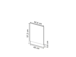 Online Vicco Frontblende R-Line Geschirrspüler Fronttür 45 cm AP Eiche Edelgrau