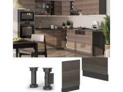 Online Vicco Frontblende R-Line Geschirrspüler Fronttür 45 cm AP Eiche Edelgrau
