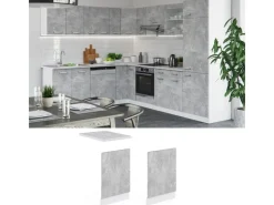 Discount Vicco Frontblende R-Line Geschirrspüler Fronttür /Weiß 45 cm AP Marmor Beton