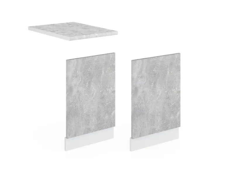 Discount Vicco Frontblende R-Line Geschirrspüler Fronttür /Weiß 45 cm AP Marmor Beton