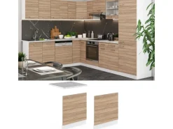 Sale Vicco Frontblende R-Line Geschirrspüler Fronttür Sonoma/Weiß 60 cm ohne Arbeitsplatte Sonoma Eiche