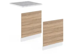 Sale Vicco Frontblende R-Line Geschirrspüler Fronttür Sonoma/Weiß 60 cm ohne Arbeitsplatte Sonoma Eiche