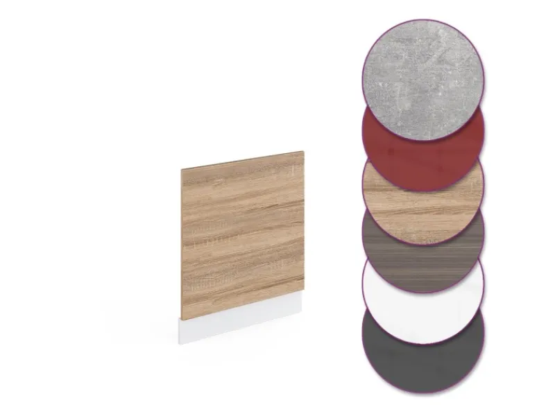 Sale Vicco Frontblende R-Line Geschirrspüler Fronttür Sonoma/Weiß 60 cm ohne Arbeitsplatte Sonoma Eiche