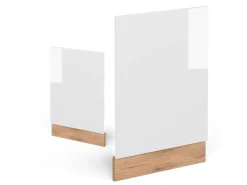 Vicco Frontblende R-Line Geschirrspüler Fronttür Hochglanz/Goldkraft Eiche AP Marmor< Einbauküchen
