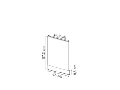 Vicco Frontblende R-Line Schwarz Beton/Goldkraft Eiche 45 cm ohne Arbeitsplatte< Einbauküchen