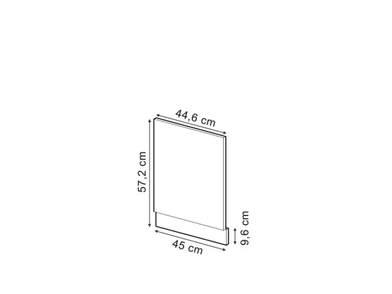 Vicco Frontblende R-Line Schwarz Beton/Goldkraft Eiche 45 cm ohne Arbeitsplatte< Einbauküchen