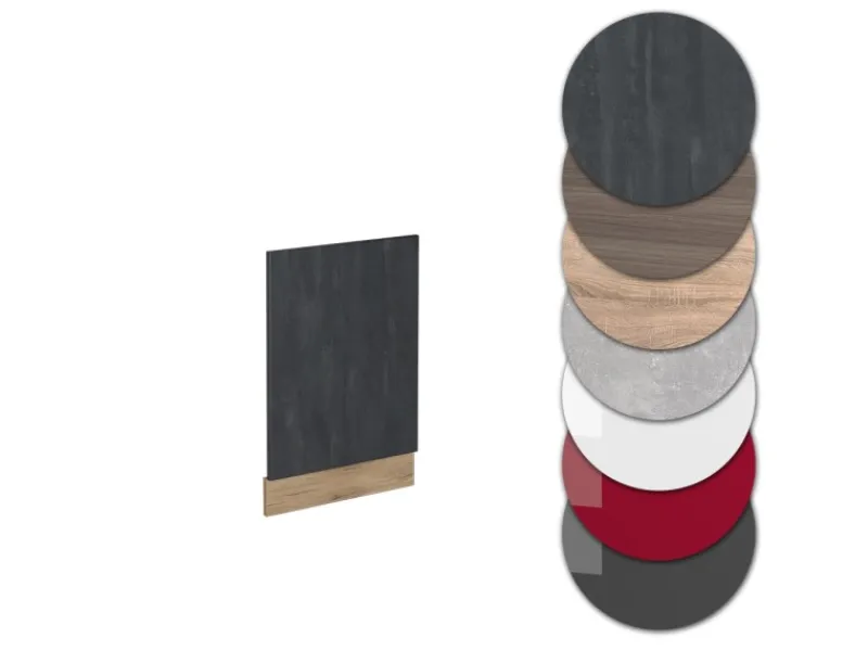 Vicco Frontblende R-Line Schwarz Beton/Goldkraft Eiche 45 cm ohne Arbeitsplatte< Einbauküchen