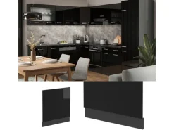 New Vicco Frontblende R-Line Schwarz Hochglanz/Anthrazit 60 cm ohne Arbeitsplatte Schwarz Glänzend