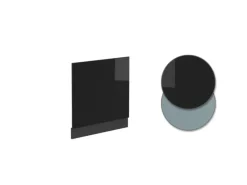 New Vicco Frontblende R-Line Schwarz Hochglanz/Anthrazit 60 cm ohne Arbeitsplatte Schwarz Glänzend