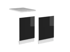 Clearance Vicco Frontblende R-Line Schwarz Hochglanz/Weiß 45 cm ohne Arbeitsplatte Schwarz Glänzend