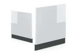 Einbauküchen<Vicco Frontblende R-Line Hochglanz/Anthrazit 60 cm ohne Arbeitsplatte