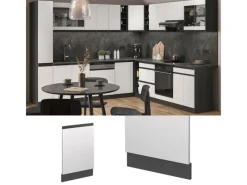 Einbauküchen<Vicco Frontblende R-Line /Anthrazit 45 cm J-Shape ohne Arbeitsplatte