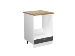 Einbauküchen<Vicco Herdumbauschrank Fame-Line Herdschrank -Gold/Weiß 60 cm AP Eiche
