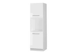 Vicco Herdumbauschrank Fame-Line Hochglanz/ 60 cm mit Offenem Regal< Kühlschränke|Kochfelder