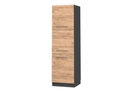 Vicco Herdumbauschrank Fame-Line Herdschrank Goldkraft /Anthrazit 60 cm< Kühlschränke|Einbauküchen
