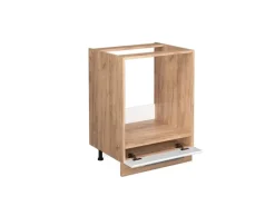 Discount Vicco Herdumbauschrank Fame-Line Hochglanz/Goldkraft Eiche 60 cm AP Eiche Weiß