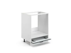 Einbauküchen<Vicco Herdumbauschrank Fame-Line Anthrazit Landhaus/Weiß 60 cm AP Eiche