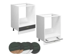Discount Vicco Herdumbauschrank Fame-Line -Gold/Weiß 60 cm ohne Arbeitsplatte Anthrazit