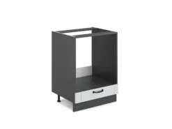 Einbauküchen<Vicco Herdumbauschrank Fame-Line Landhaus/Anthrazit 60 cm ohne Arbeitsplatte