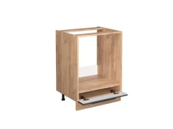Outlet Vicco Herdumbauschrank Fame-Line Hochglanz/Goldkraft Eiche 60 cm ohne Arbeitsplatte Anthrazit