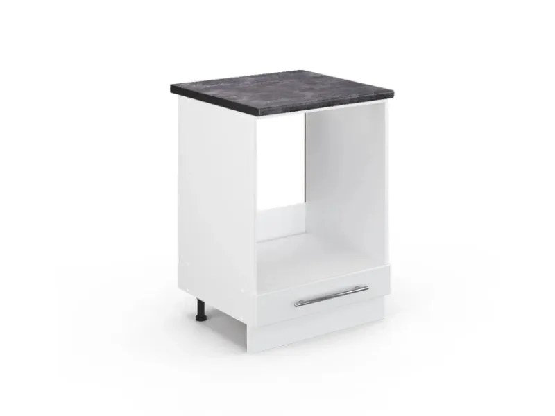 Herde<Vicco Herdumbauschrank Fame-Line Hochglanz/ 60 cm AP Anthrazit