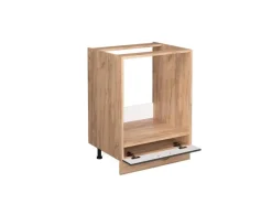 Best Vicco Herdumbauschrank Fame-Line -Gold/Goldkraft Eiche 60 cm AP Anthrazit