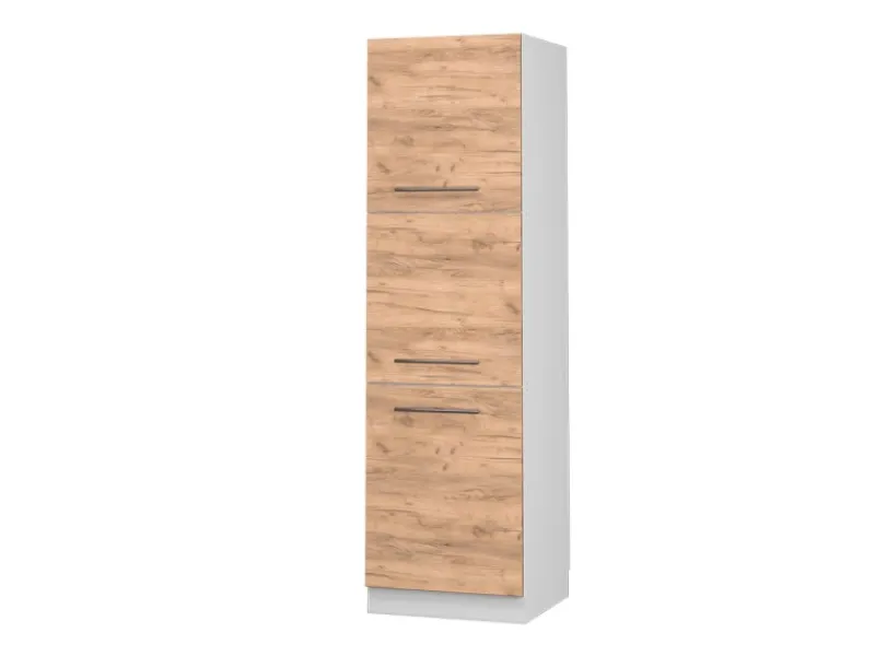 Kochfelder<Vicco Herdumbauschrank Fame-Line Herdschrank Goldkraft /Weiß 60 cm