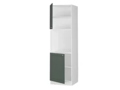 Vicco Herdumbauschrank Fame-Line Herdschrank Grün-Gold Landhaus/Weiß 60 cm Offen< Einbauküchen