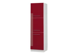 Herde|Einbauküchen<Vicco Herdumbauschrank Fame-Line Herdschrank Bordeaux Hochglanz/Weiß 60 cm