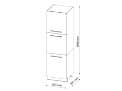 Herde|Einbauküchen<Vicco Herdumbauschrank Fame-Line Herdschrank Bordeaux Hochglanz/Weiß 60 cm