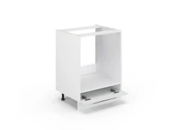 Vicco Herdumbauschrank Fame-Line Hochglanz/ 60 cm AP Marmor< Kochfelder
